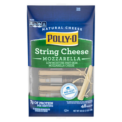 Polly-O Mozzarella String Natural Cheese Snacks, 48 count, 48 oz, 48 Ounce