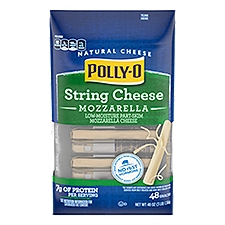 Polly-O Mozzarella String Natural Cheese Snacks, 48 count, 48 oz