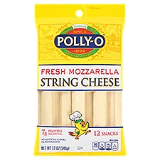 Polly-O Fresh Mozzarella String Cheese, 12 count, 12 oz