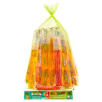 FunPops Sour Punch Tropical Blends Freeze Pops, 2 oz, 24 count