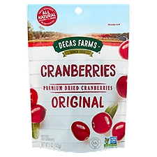 Decas Farms Original Premium Sweetened Dried Cranberries, 5 oz