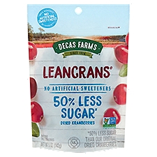 Decas Farms Leancrans Sweetened Dried Cranberries, 5 oz