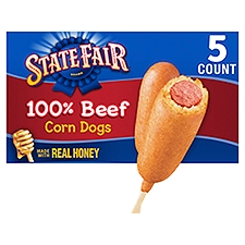State Fair Beef Corn Dogs with Honey Sweetened Batter, Frozen, 5 Count, 13.35 Ounce