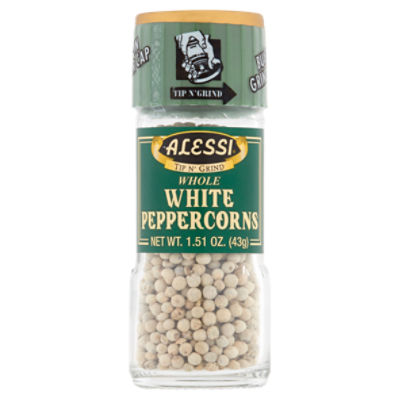 Alessi Tip N' Grind Whole White Peppercorns, 1.51 oz, 1.3 Ounce