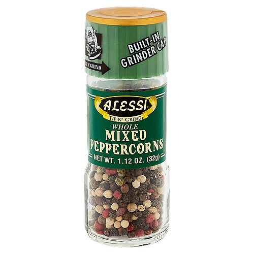 Alessi Tip N' Grind Whole Mixed Peppercorns, 1.12 oz