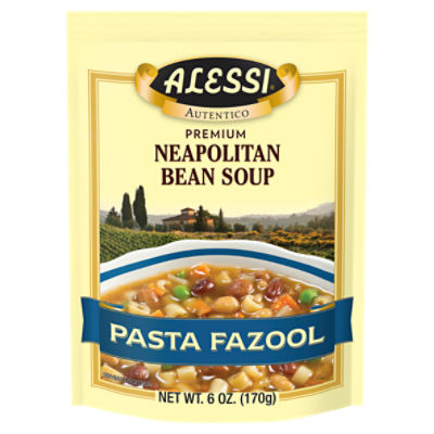 Alessi Premium Pasta Fazool Neapolitan Bean Soup, 6 oz, 6 Ounce