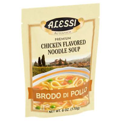 Alessi Premium Brodo Di Pollo Chicken Flavored Noodle Soup 6 oz