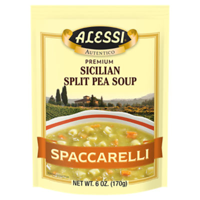 Alessi Premium Spaccarelli Sicilian Split Pea Soup, 6 oz, 6 Ounce