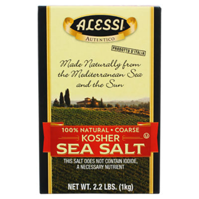 Alessi Coarse Kosher Sea Salt, 2.2 lbs