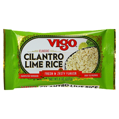 Vigo Classic Cilantro Lime Rice, 8 oz
No MSG added*
*Except those naturally occurring glutamates