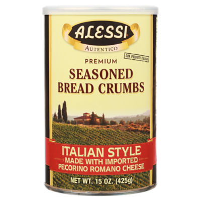 Alessi Italian Style Premium Seasoned Bread Crumbs, 15 oz, 15 Ounce