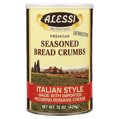 Alessi Italian Style Seasoned Bread Crumbs may be used in many ways: as a breading for chicken, beef or pork cutlets, seafood or croquettes, as a stuffing, in meatloaves and meatballs, and in au gratins and casseroles.