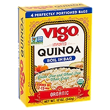 Vigo Boil in Bag Organic Whole Grain Quinoa, 4 count, 12 oz