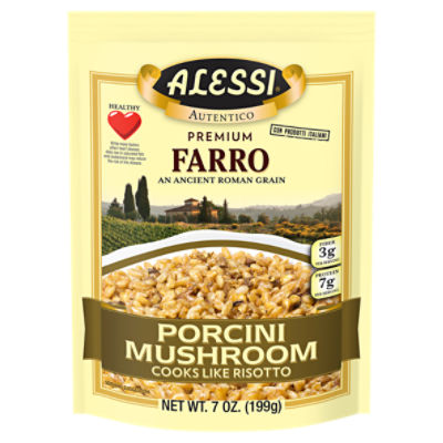 Alessi Premium Porcini Mushroom Farro, 7 oz