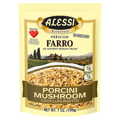Alessi Premium Porcini Mushroom Farro, 7 oz