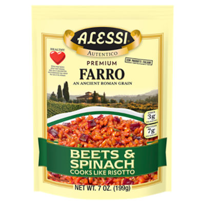 Alessi Beets & Spinach Premium Farro, 7 oz
