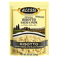 Alessi Premium Risotto with Cheese and Black Pepper and Italian Arborio Rice, 6.5 oz