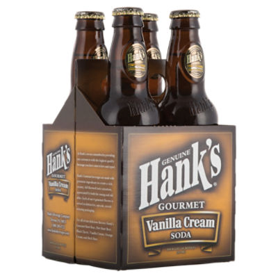 Hank's Genuine Gourmet Vanilla Cream Soda, 4 count, 12 fl oz