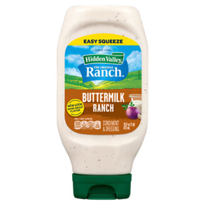 Hidden Valley Buttermilk Ranch Topping and Dressing, 16 Fluid Ounce Bottle, 16 Fluid ounce