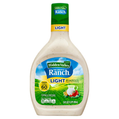 Hidden Valley Original Ranch Light Salad Dressing & Topping, 24 Ounce Bottle
