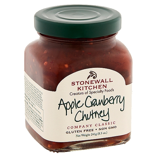 Stonewall Kitchen Apple Cranberry Chutney, 8.5 oz
This chutney is delicious with roasted meats or served with brie on crackers. It also makes a sumptuous sandwich spread.
