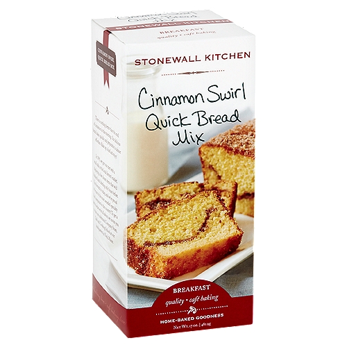 Stonewall Kitchen Breakfast Cinnamon Swirl Quick Bread Mix, 17 oz