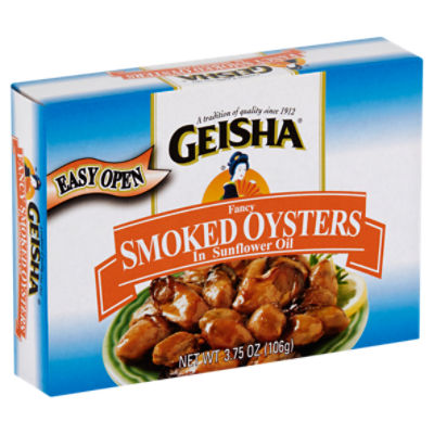 Geisha Fancy Smoked Oysters in Sunflower Oil 3.75 oz The Fresh