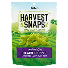 Harvest Snaps Snack Crisps, Black Pepper Green Pea, 3.3 Ounce