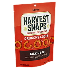 Calbee Harvest Snaps Crunchy Loops Kick'n BBQ Flavored Crisps, 2.5 oz
