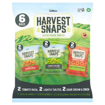 Calbee Harvest Snaps Snack Crisps 6 Count Variety Pack, 5.3oz