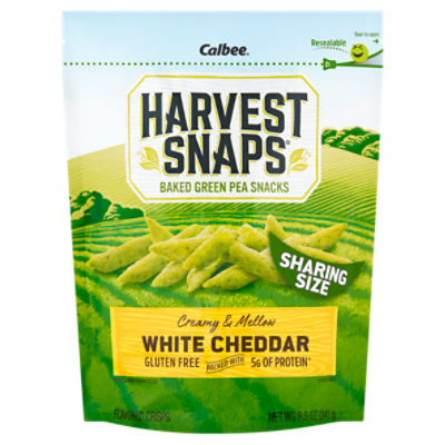 Calbee Harvest Snaps Creamy & Mellow White Cheddar Flavored Crisps Sharing Size, 8.5 oz