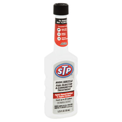 STP High Mileage Fuel Injector & Carburetor Treatment, 5.25 fl oz, 5.25 Fluid ounce