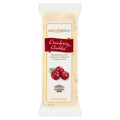 Great Midwest Cranberry Cheddar Cheese, 7 oz