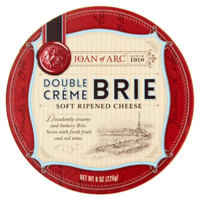 Joan of Arc Double Crème Brie Soft Ripened Cheese, 8 oz