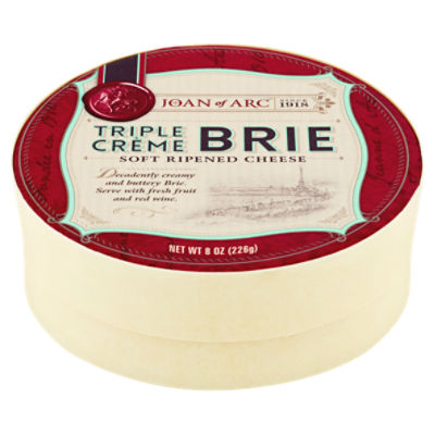 Joan of Arc Triple Crème Brie Soft Ripened Cheese, 8 oz