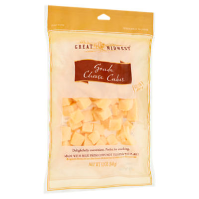 Great Midwest Gouda Cheese Cubes, 12 oz