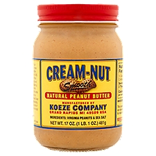 Cream-Nut Smooth Natural Peanut Butter, 17 oz