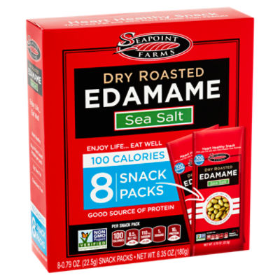 Seapoint Farms Sea Salt Dry Roasted Edamame, 0.79 oz, 8 count Fairway