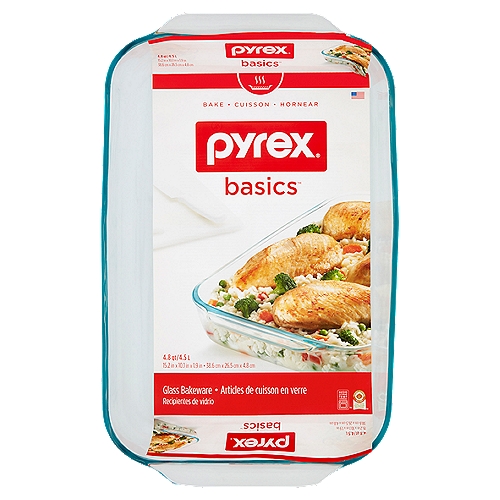 Pyrex Basics 4.8 qt Glass Bakeware