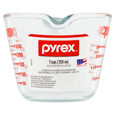 Pyrex 885107797882 6001074 Measuring Cup, 8 Oz, 1 Pack, Crear