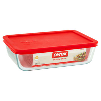 Pyrex Simply Store 3-Cup Rectangle Glass Storage Container with