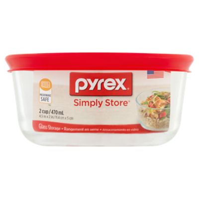 Pyrex Glass Storage, 2 Cup