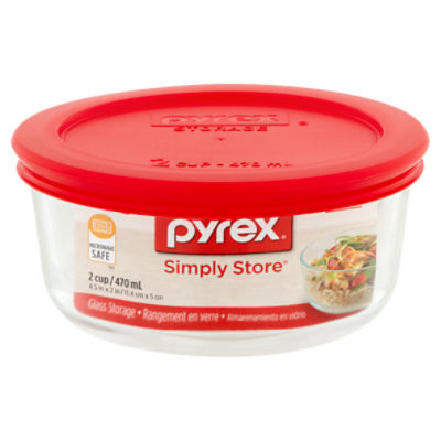 Pyrex Simply Store 4 Cup Glass Bowl Value Pack, Set of 2 