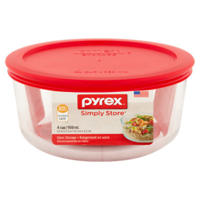 Pyrex Simply Store Storage Container, Glass, 4 Cup