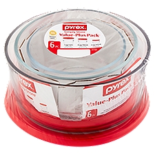 Pyrex Simply Store Glass Storage Value-Plus Pack, 6 count