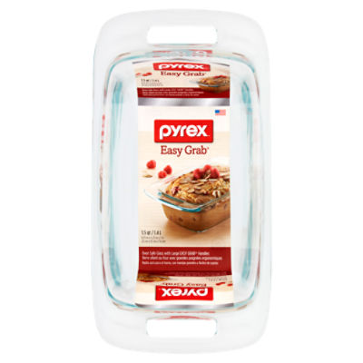 Easy Grab® 1.5-quart Glass Loaf Pan with Red Lid