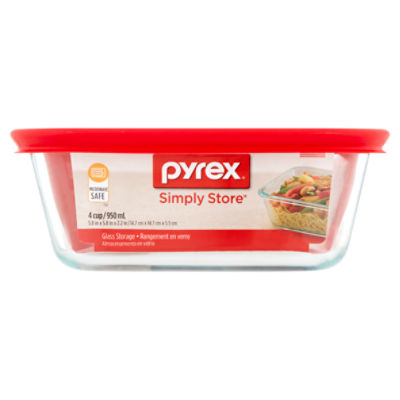 Pyrex Simply Store 4-pc Large Glass Food Storage Containers Set