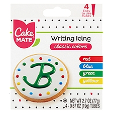 Cake Mate Classic Colors, Writing Icing, 2.7 Ounce