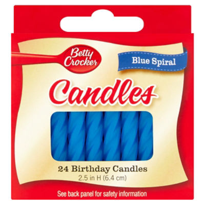 Betty Crocker Blue Spiral Birthday Candles, 24 count ShopRite
