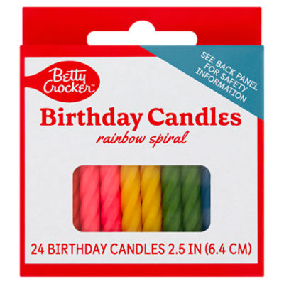 Betty Crocker Rainbow Spiral Birthday Candles, 24 count ShopRite